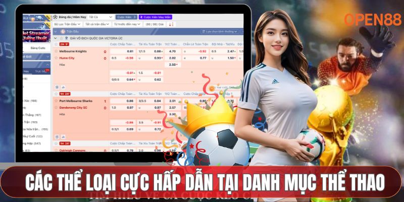 Các thể loại cực hấp dẫn tại danh mục thể thao